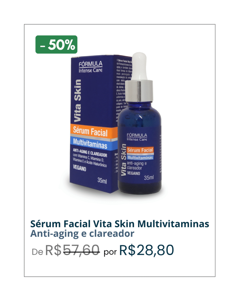 Sérum Facial Vita Skin Multivitaminas 35ml – Fórmula Intense Care
