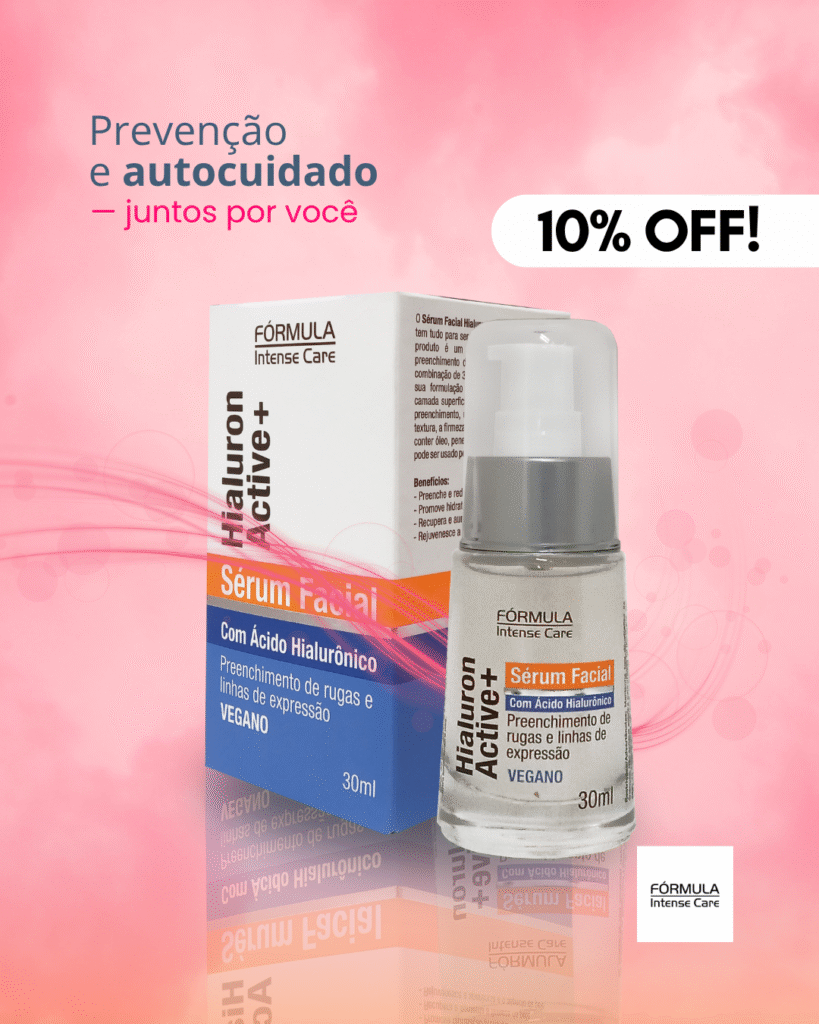 Sérum Facial Hialuron Active+ 30ml – Fórmula Intense