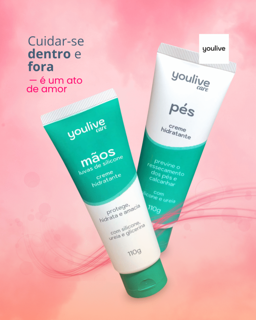 KIT Cremes Hidratantes youlive – 1 Creme para Mãos e 1 Creme para os Pés