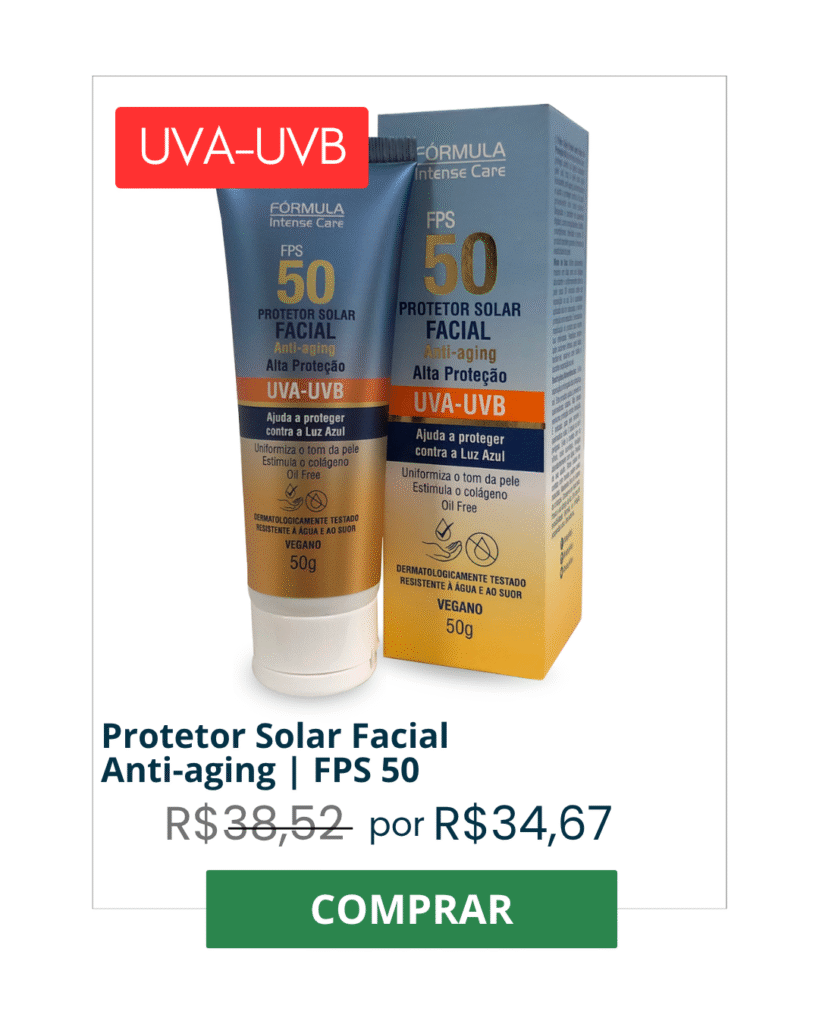 Protetor Solar Facial Anti – Aging FPS 50 Fórmula Intense Care 50g