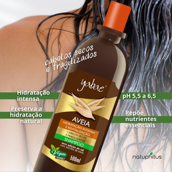 Shampoo Aveia 500ml - Yabae | 5 unidades-Imagem 3