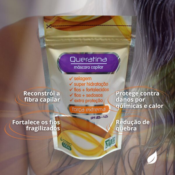 Máscara Capilar Queratina 500g - ZIPCARE-Imagem 3