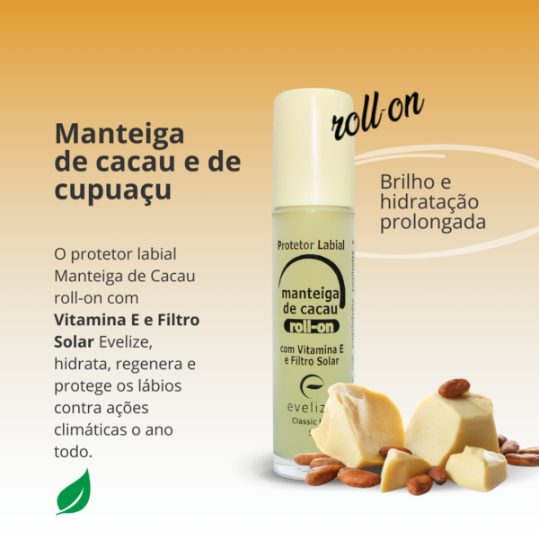 Manteiga de Cacau Roll-on 5ml - Evelize-Imagem 2