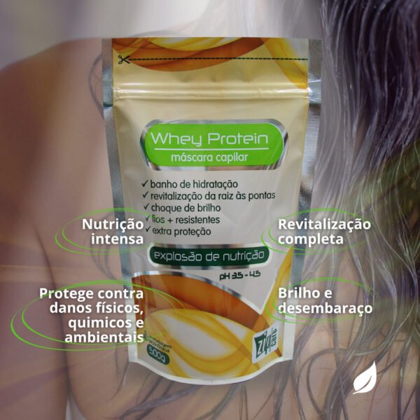 Máscara capilar Whey Protein 500g - ZIPCARE-Imagem 3