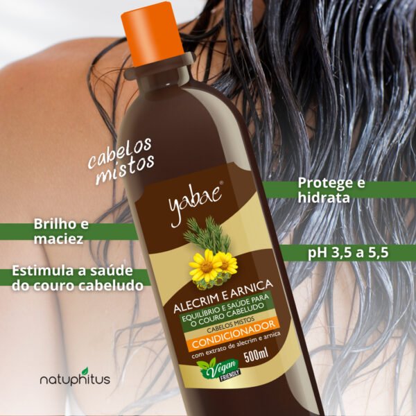 Condicionador Vegano Alecrim e Arnica 500ml - Yabae-Imagem 3