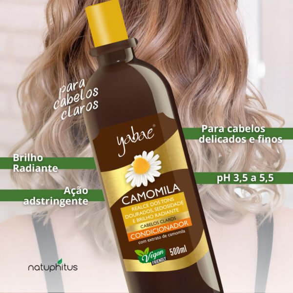 Condicionador Vegano Camomila Yabae 500ml-Imagem 3