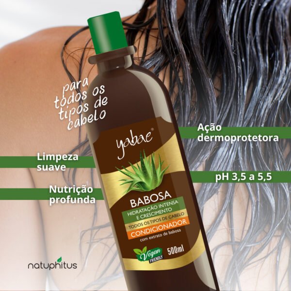 Condicionador Babosa 500ml - Yabae | 5 unidades-Imagem 3