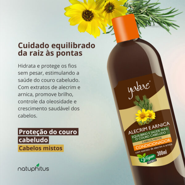Condicionador Vegano Alecrim e Arnica 300ml - Yabae-Imagem 2