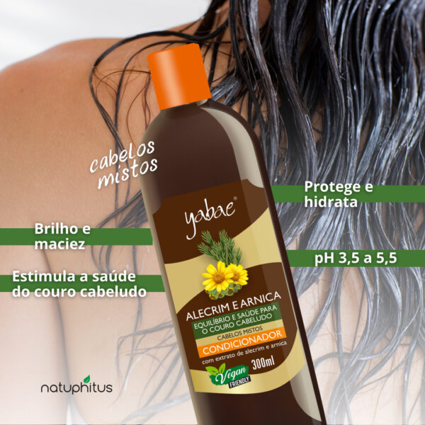 Condicionador Vegano Alecrim e Arnica 300ml - Yabae-Imagem 3