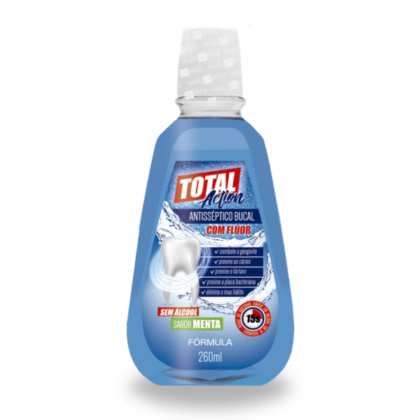 Antisséptico Bucal Total Action Menta 260ml - Fórmula