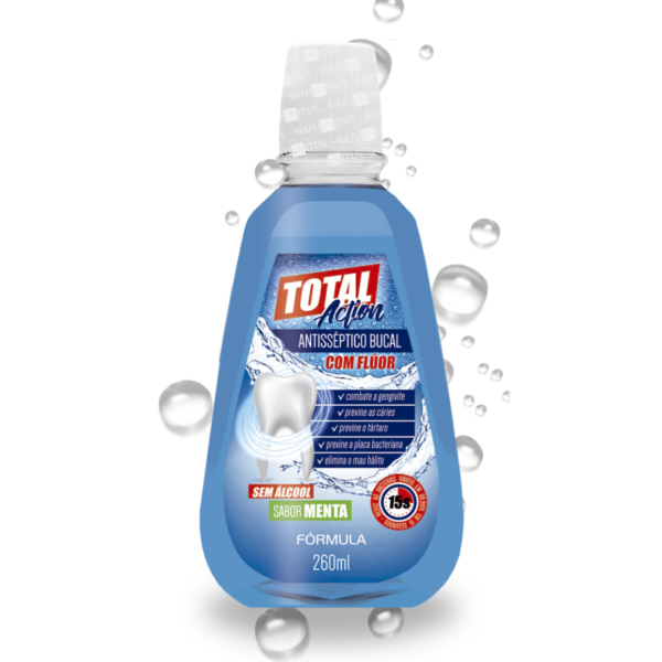 Antisséptico Bucal Total Action Menta 260ml - Fórmula-Imagem 2