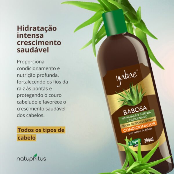 Condicionador Vegano Babosa 300ml - Yabae-Imagem 2