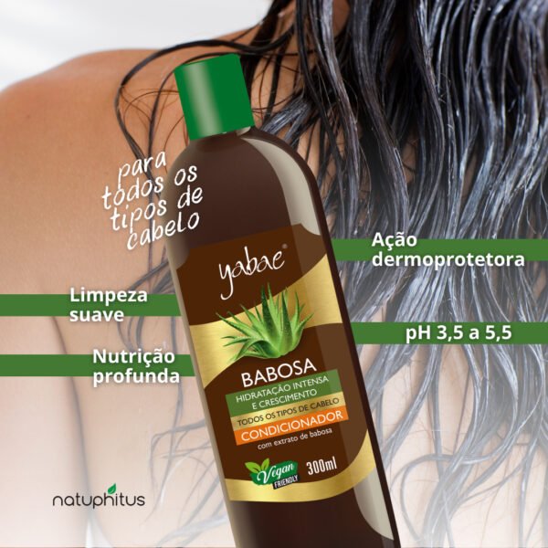 Condicionador Vegano Babosa 300ml - Yabae-Imagem 3