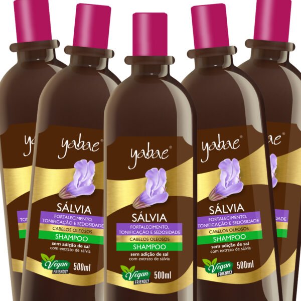 Shampoo Sálvia 500ml - Yabae | 5 Unidades