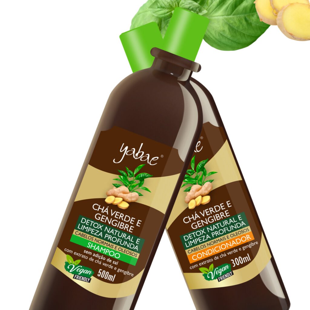 6 cha verde gengibre condicionador yabae natuphitus
