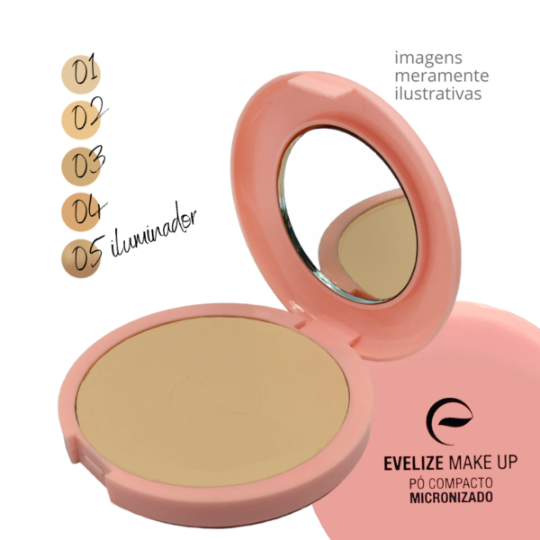 Pó Compacto Micronizado Evelize Make Up – 10g