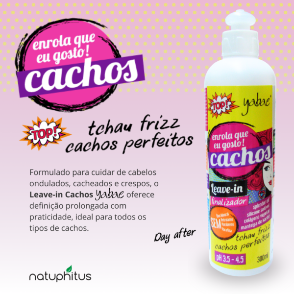 Leave-in Finalizador Enrola Que Eu Gosto Cachos 300ml - Yabae-Imagem 2