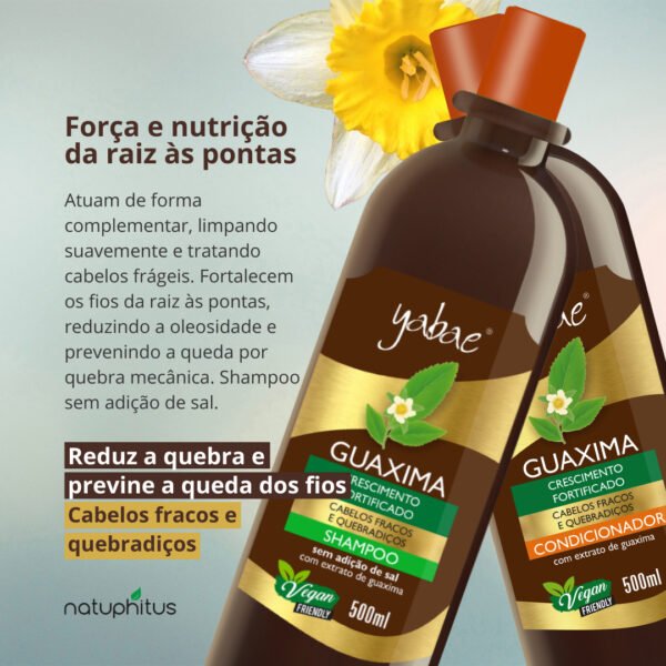 Kit Shampoo + Condicionador Vegano Guaxima 500ml - Yabae-Imagem 2
