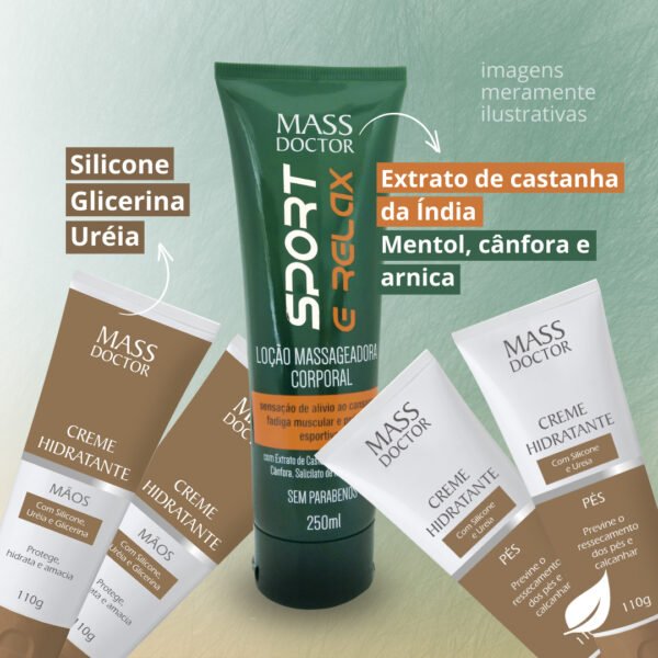 Kit Massageador Corporal Pés, Mãos e Corpo - Mass Doctor-Imagem 2