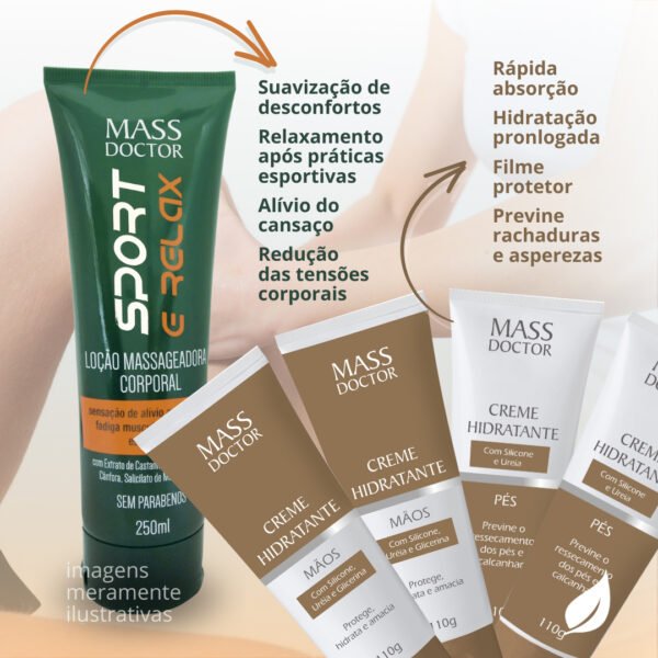 Kit Massageador Corporal Pés, Mãos e Corpo - Mass Doctor-Imagem 3