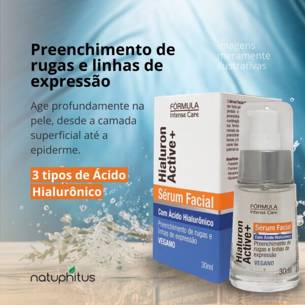 Sérum Facial Hialuron Active+ 30ml - Fórmula Intense-Imagem 3