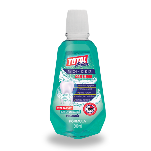 Antisséptico Bucal Total Action Hortelã 500ml - Fórmula