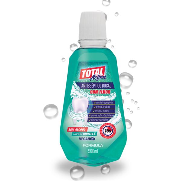 Antisséptico Bucal Total Action Hortelã 500ml - Fórmula-Imagem 2