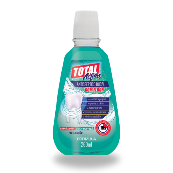 Antisséptico Bucal Total Action Hortelã 260ml - Fórmula