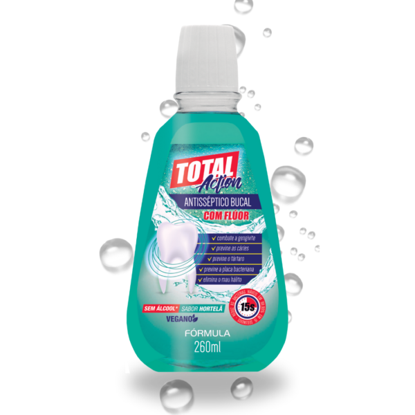 Antisséptico Bucal Total Action Hortelã 260ml - Fórmula-Imagem 2