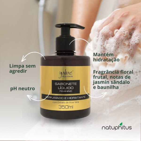 Sabonete Líquido Feminino Perfumado e Hidratante 350ml - Yabae-Imagem 3