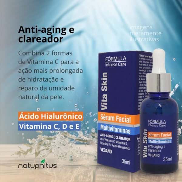 Sérum Facial Vita Skin Multivitaminas 35ml - Fórmula Intense Care-Imagem 3