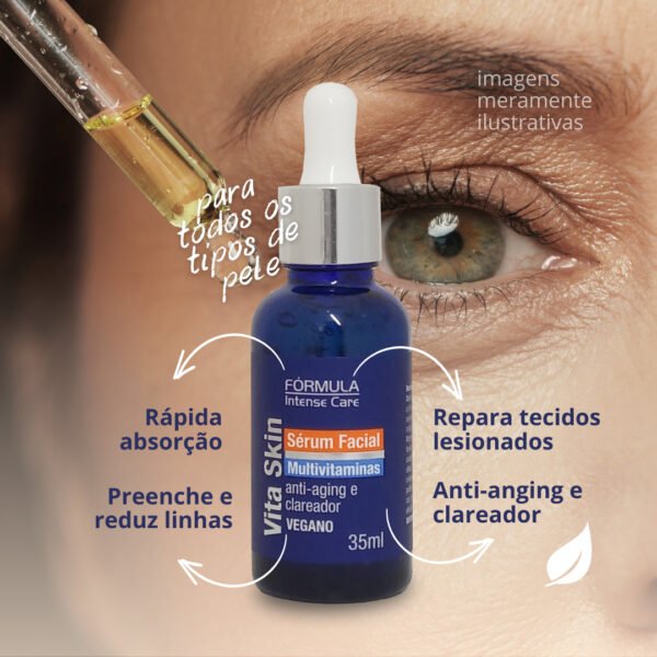 Sérum Facial Vita Skin Multivitaminas 35ml - Fórmula Intense Care-Imagem 2