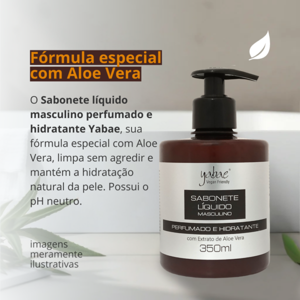 Sabonete Líquido Masculino Perfumado e Hidratante Yabae 350ml-Imagem 3