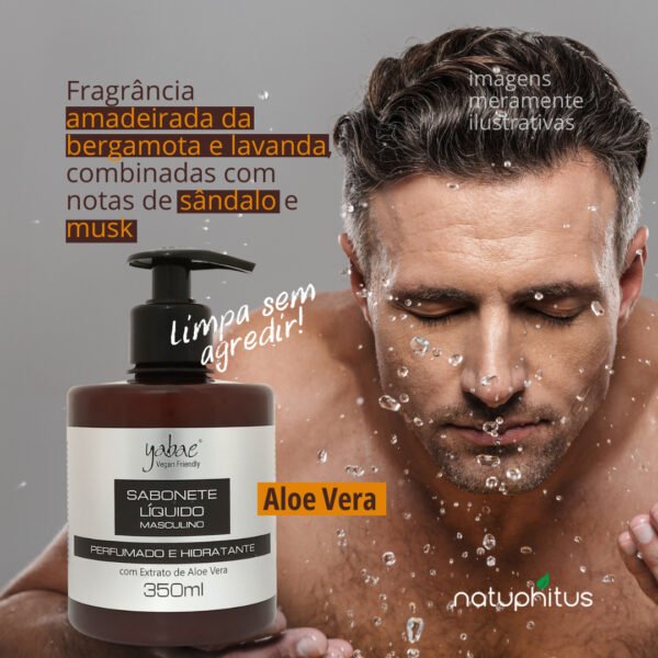 Sabonete Líquido Masculino Perfumado e Hidratante Yabae 350ml-Imagem 2