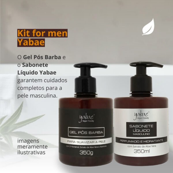 Kit Sabonete Líquido + Gel Pós Barba For Men - Yabae-Imagem 4