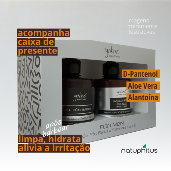 Kit Sabonete Líquido + Gel Pós Barba For Men - Yabae-Imagem 3