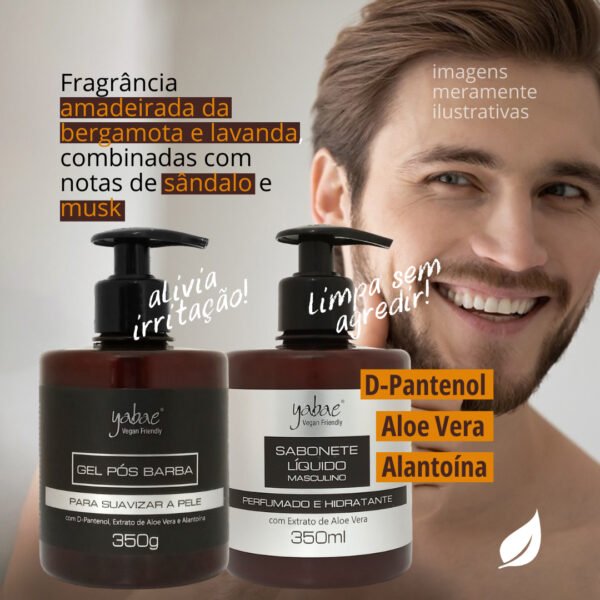 Kit Sabonete Líquido + Gel Pós Barba For Men - Yabae-Imagem 2