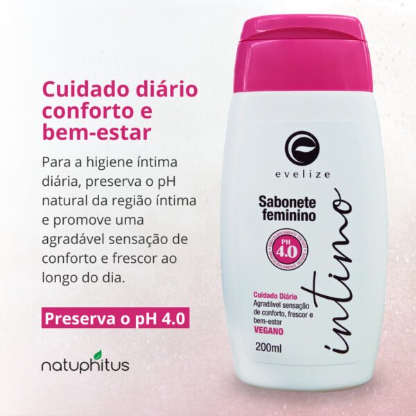 Sabonete Íntimo Feminino Vegano 200ml -  Evelize-Imagem 2