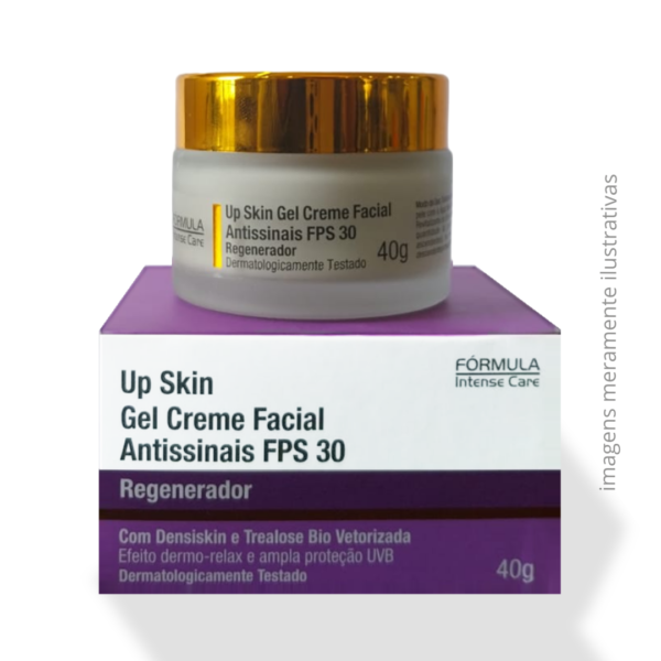 Up Skin Gel Creme Facial Antissinais FPS 30 Fórmula Intense Care 40g