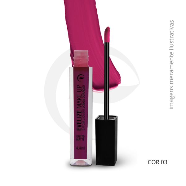 Batom Líquido Longa Duração Evelize Make Up 4,4ml-Imagem 6