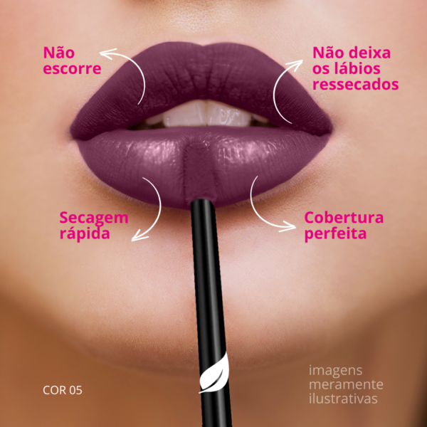 Batom Líquido Longa Duração Evelize Make Up 4,4ml-Imagem 11