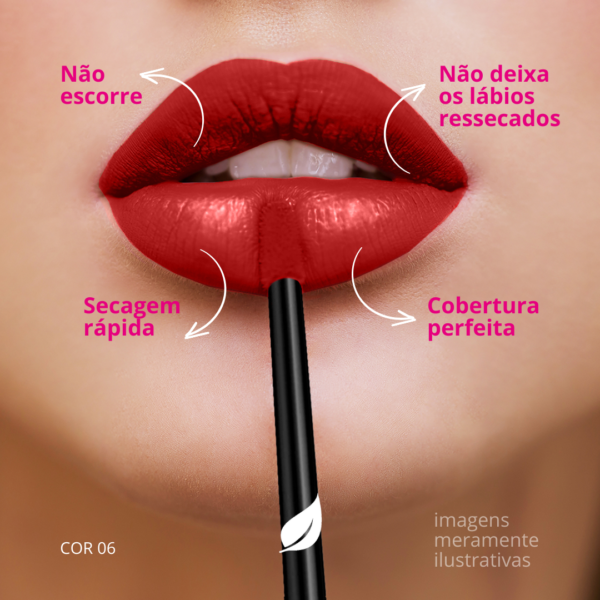 Batom Líquido Longa Duração Evelize Make Up 4,4ml-Imagem 13