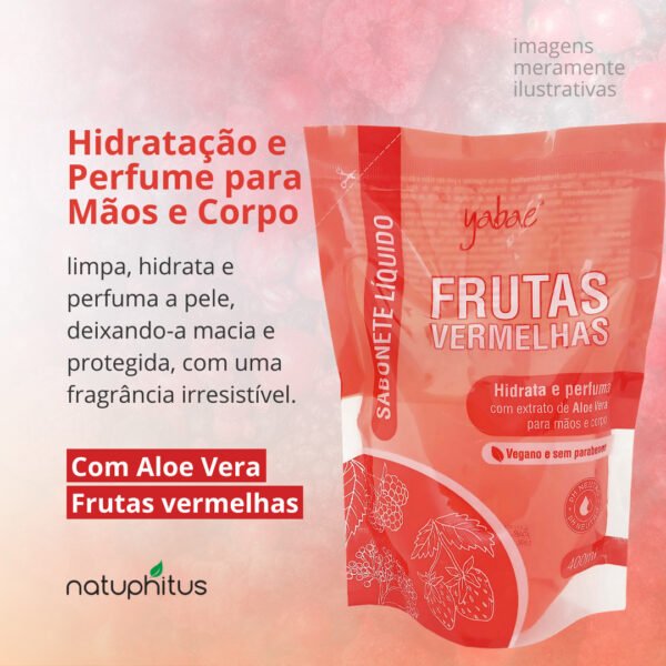 Sabonete Líquido Frutas Vermelhas Yabae 400ml-Imagem 2