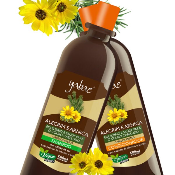 Kit Shampoo + Condicionador Vegano Alecrim e Arnica 500ml - Yabae