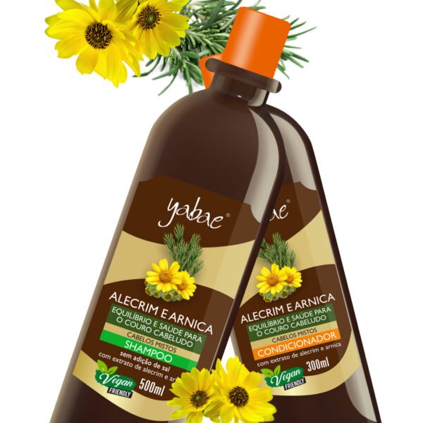 Kit Alecrim e Arnica - Shampoo 500ml + Condicionador 300ml - Yabae