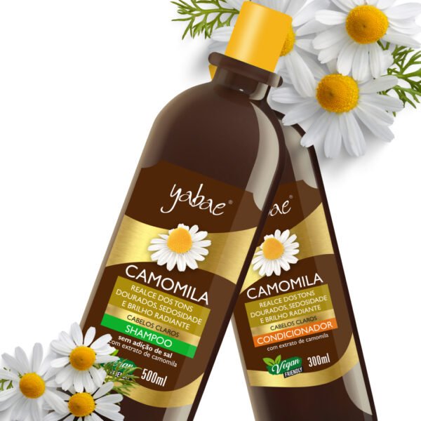 Kit Shampoo Camomila Yabae 500ml e Condicionador Camomila Yabae 300ml