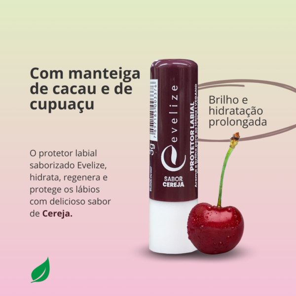 Protetor Labial Sabor Cereja - Evelize 3g-Imagem 2