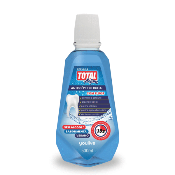 Antisséptico Bucal Fórmula Total Action Menta 500ml