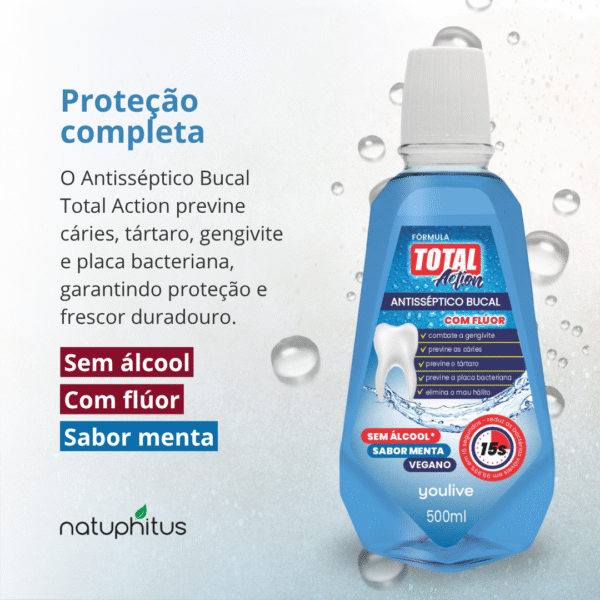 Antisséptico Bucal Fórmula Total Action Menta 500ml-Imagem 2