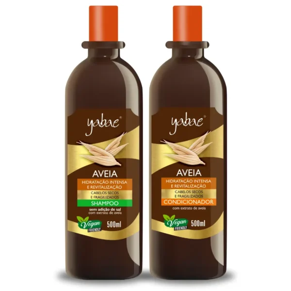 Kit Shampoo + Condicionador Vegano Aveia 500ml - Yabae